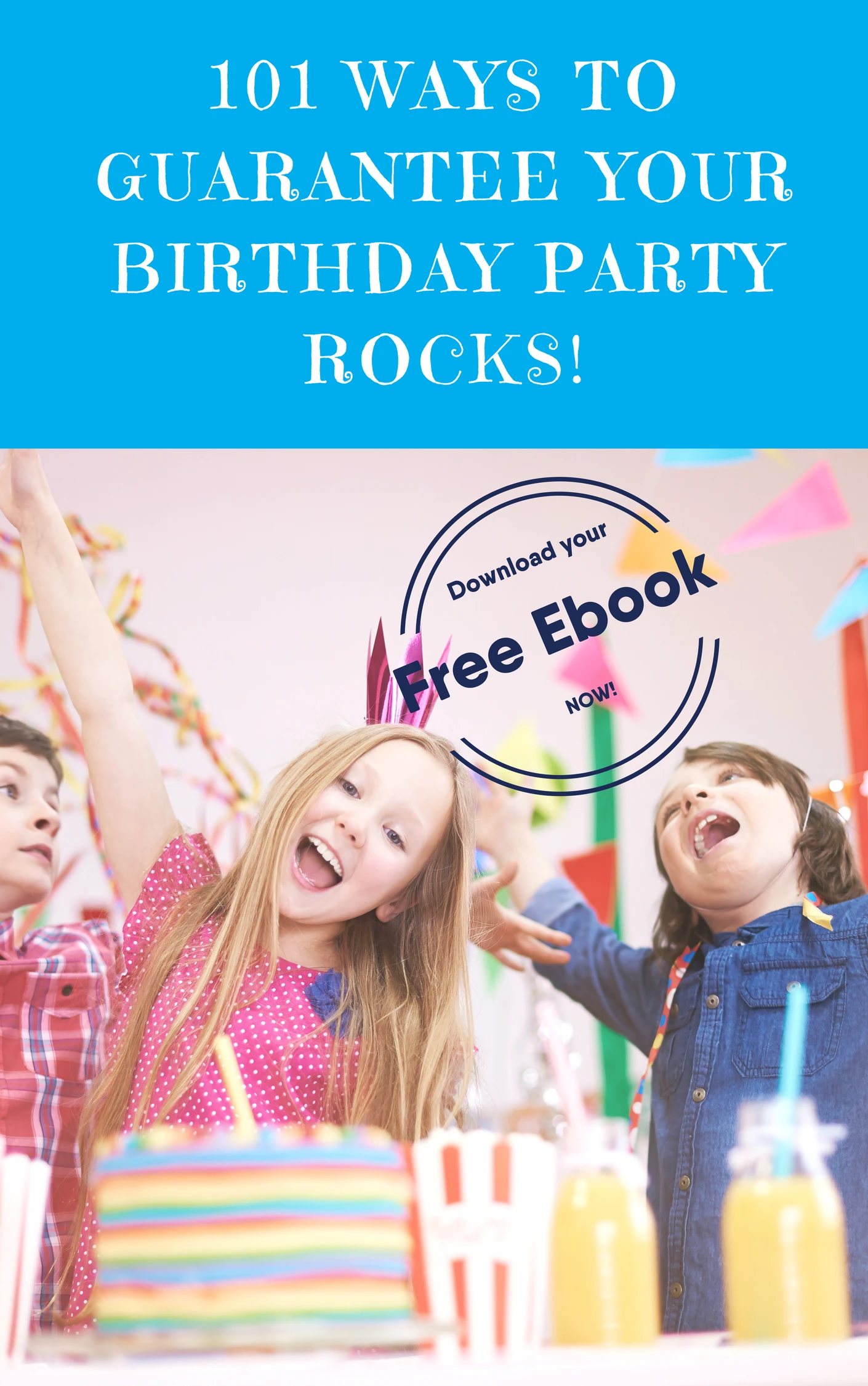 Happy children celebrating at a birthday party